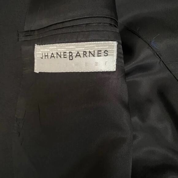 Jhane Barnes Black 3 Button Blazer Size 40S - Picture 4 of 5